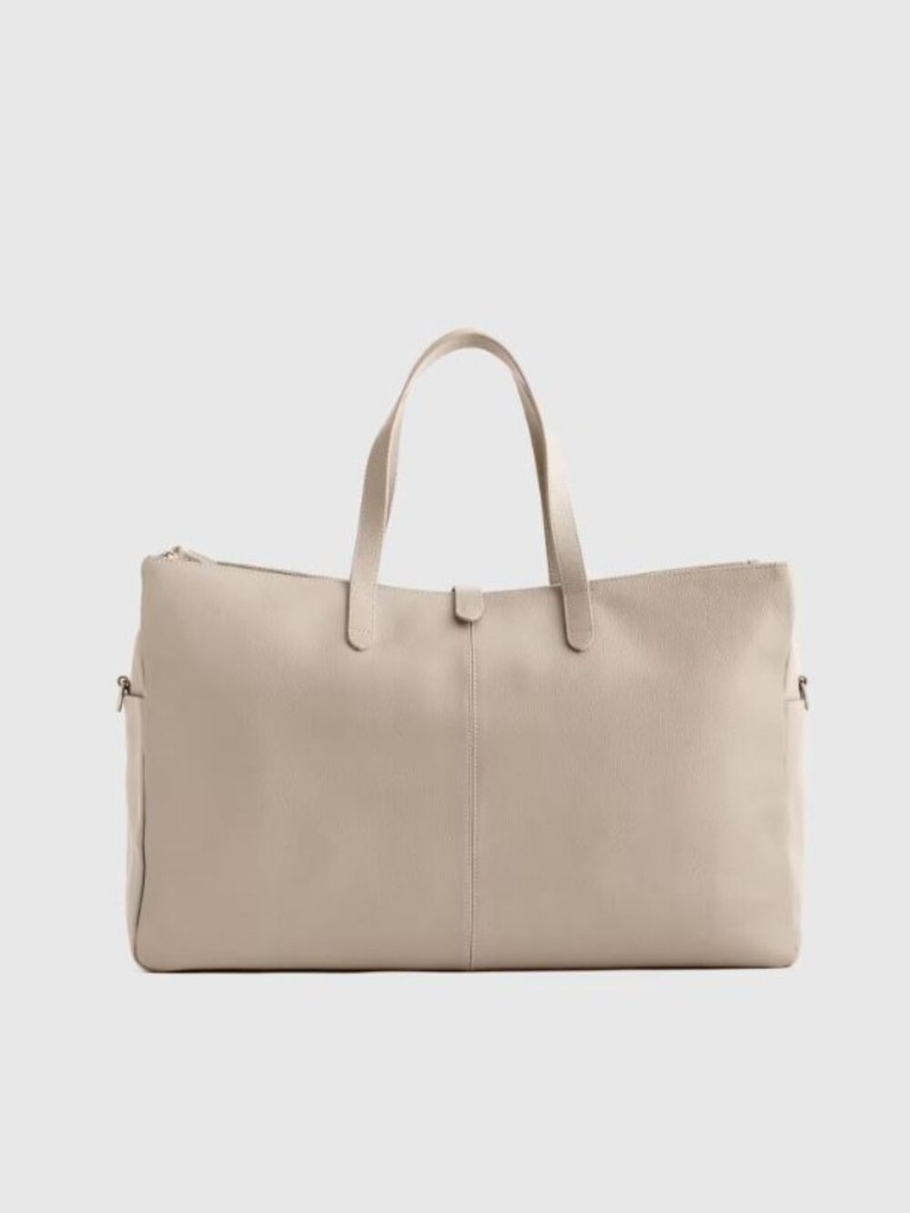 Quince Italian Leather Triple Compartment Weekender in Taupe NWOT - Picture 3 of 9